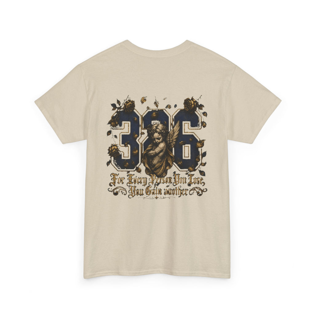 'Golden State 326' Angel Graphic Tee with Vintage Cherub & Script