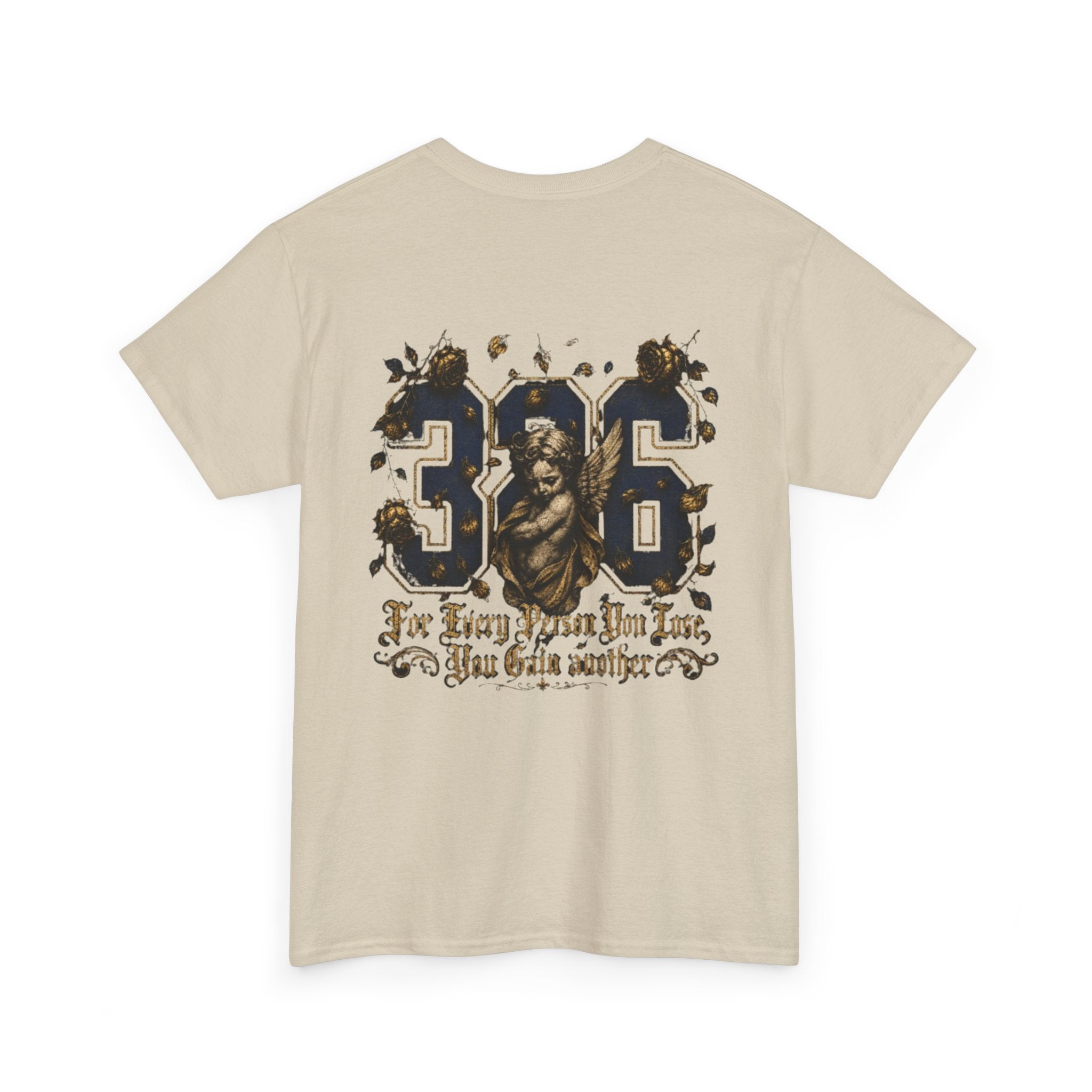 'Golden State 326' Angel Graphic Tee with Vintage Cherub & Script