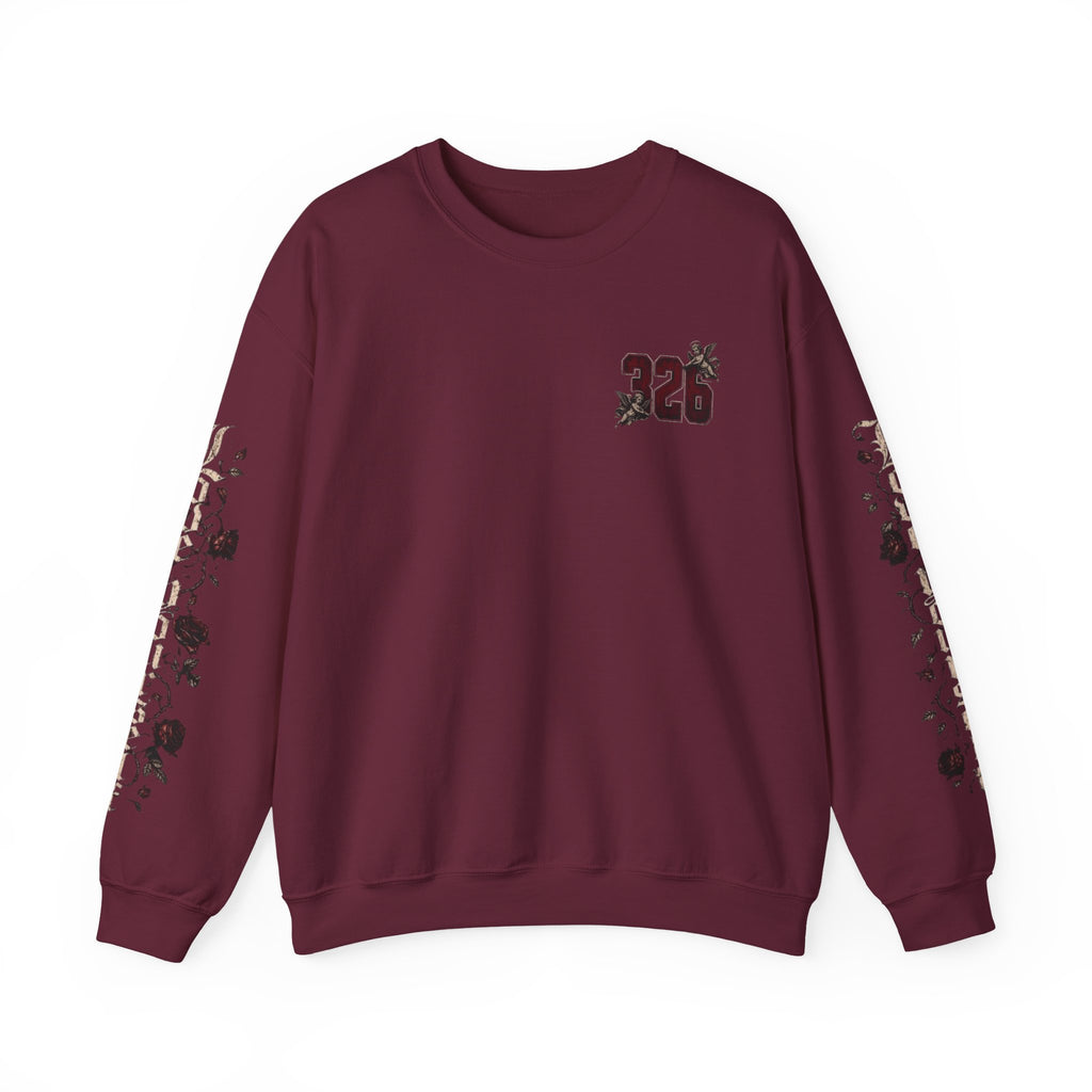 'Creamson & Bone 326' Gothic Angel Graphic with Rose Sleeves