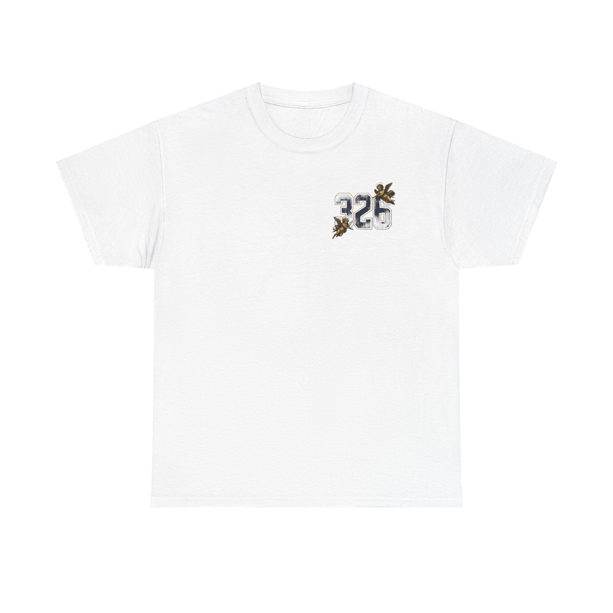 'Golden State 326' Angel Graphic Tee with Vintage Cherub & Script