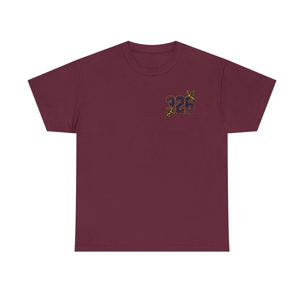'Golden State 326' Angel Graphic Tee with Vintage Cherub & Script
