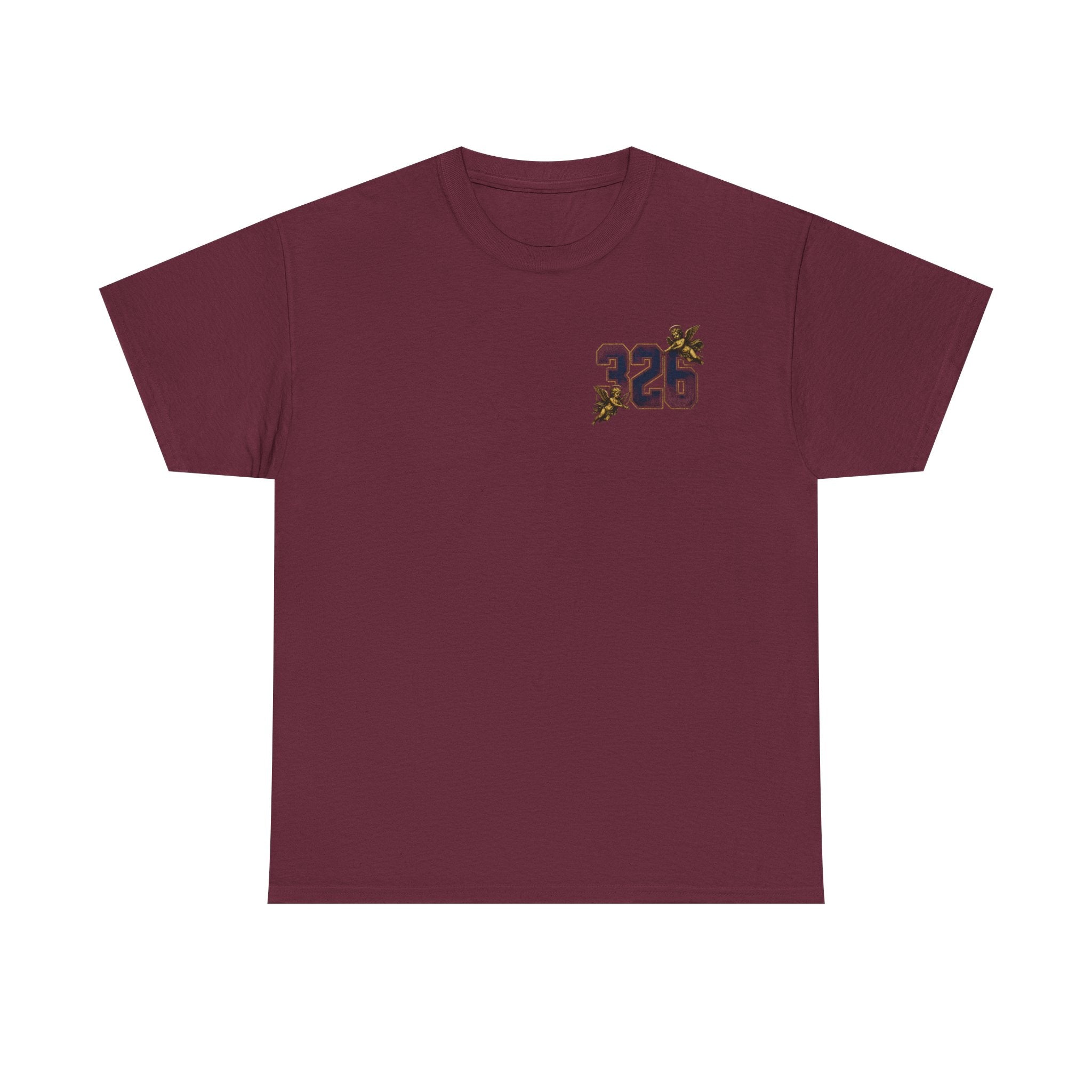 'Golden State 326' Angel Graphic Tee with Vintage Cherub & Script