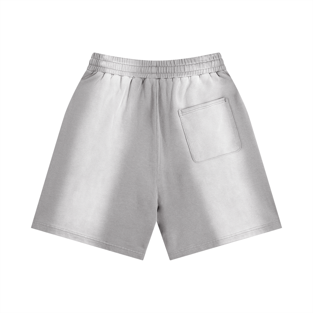 'Sky Blue' Sun Fade Distressed Shorts