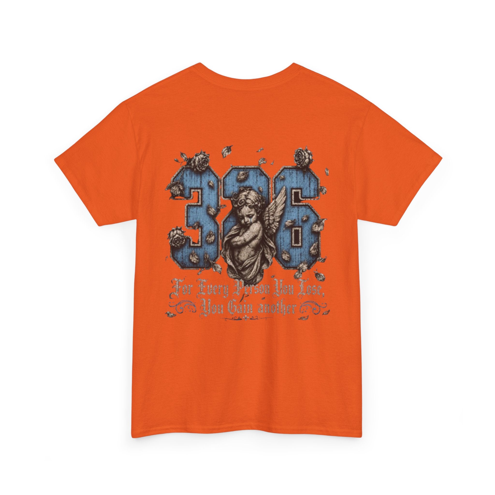 'Sky 326' Angel Graphic Tee with Quote ('For Every Person You Lose...')