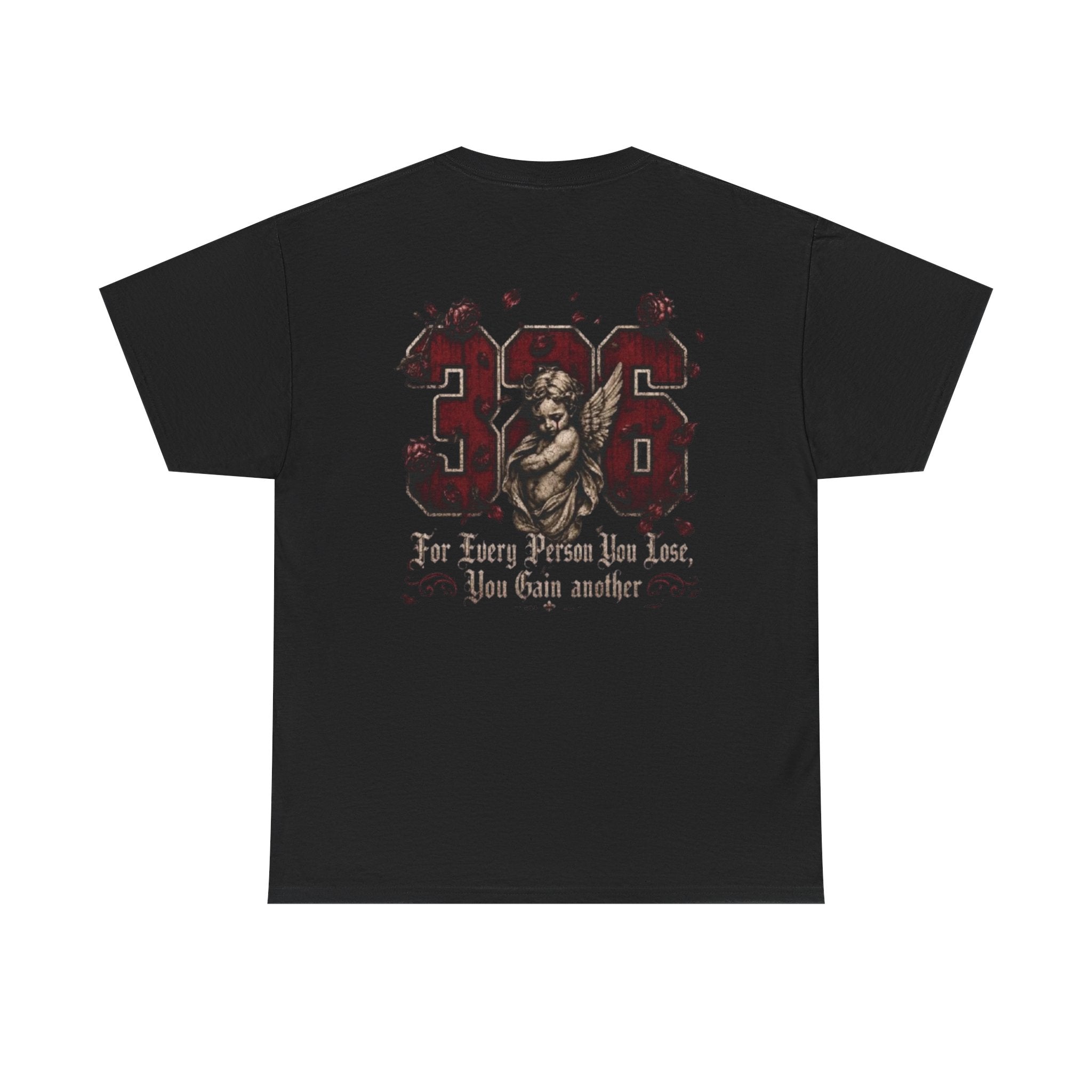 'creamson & Bone' 326 Angel Graphic Tee — 'For Every Person You Lose, You Gain Another' Vintage Streetwear