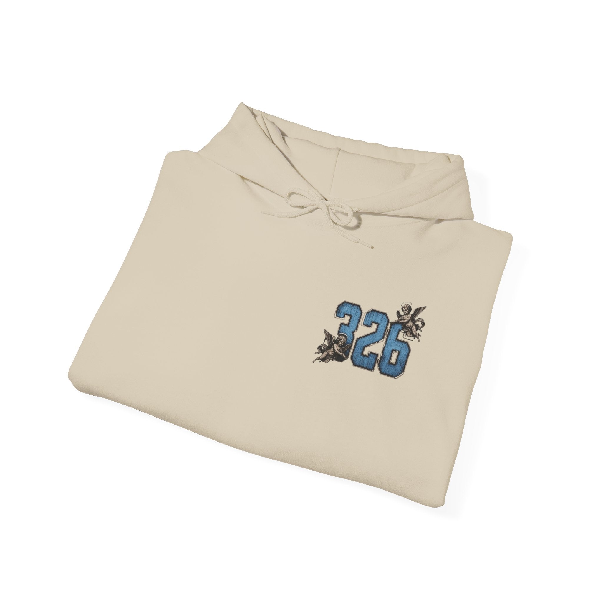 'Sky Hoodie 326' Angel Wings Floral Sleeve Graphic Hoodie