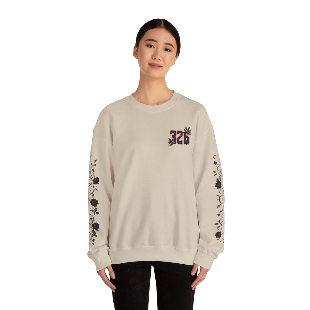 'Creamson & Bone 326' Gothic Angel Graphic with Rose Sleeves