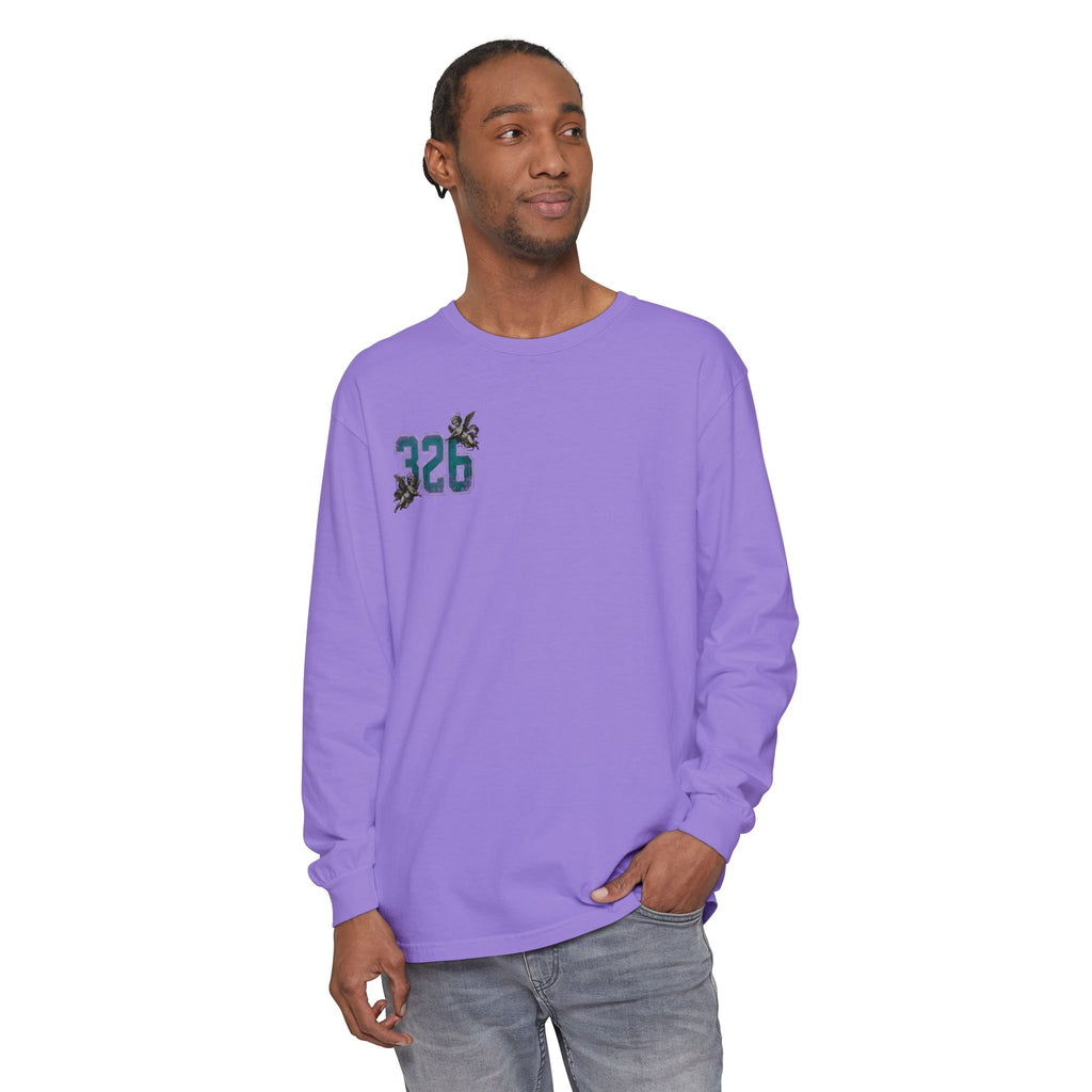 'Blue ivy 326' Angel Graphic Long Sleeve Tee — "The Least Regrets You Live, The Less Another Dies"