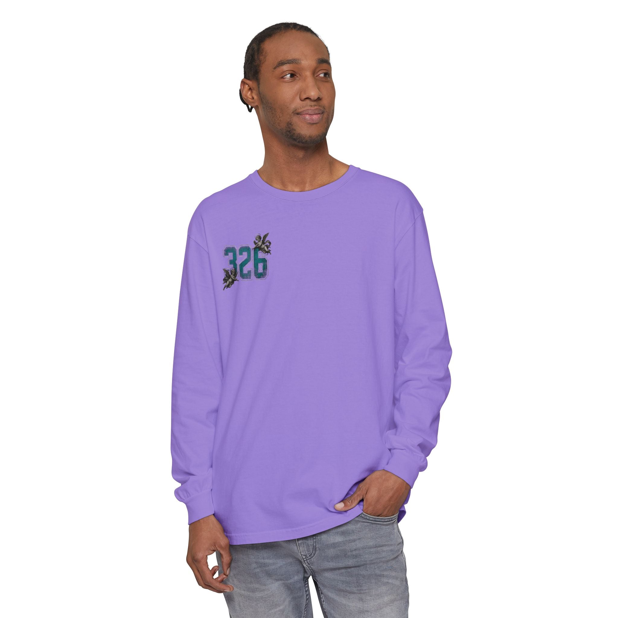 'Blue ivy 326' Angel Graphic Long Sleeve Tee — "The Least Regrets You Live, The Less Another Dies"