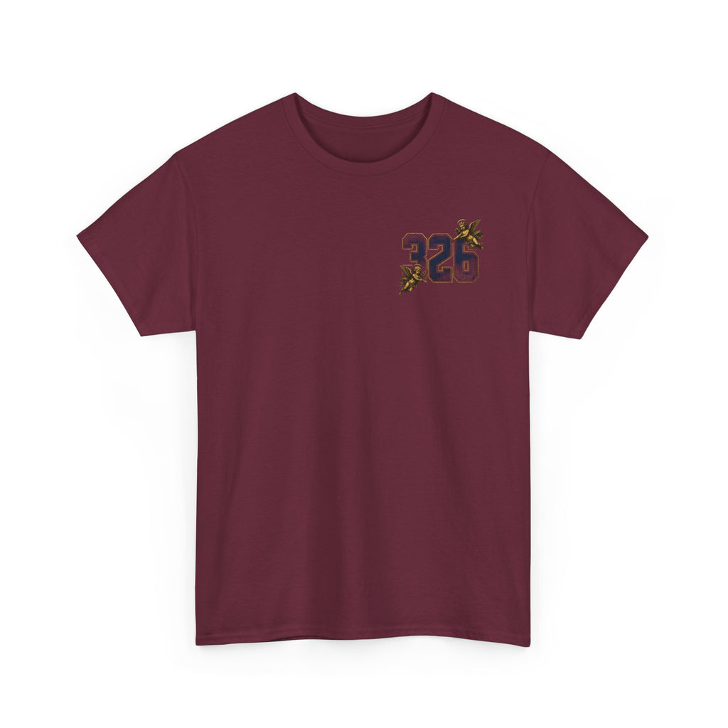 'Golden State 326' Angel Graphic Tee with Vintage Cherub & Script