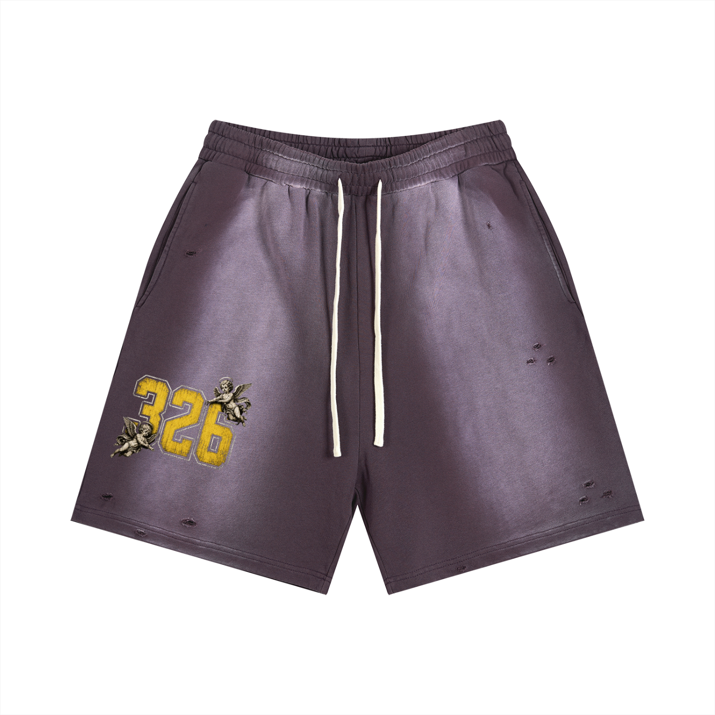 'Bumble 326' Sun Fade Distressed Shorts