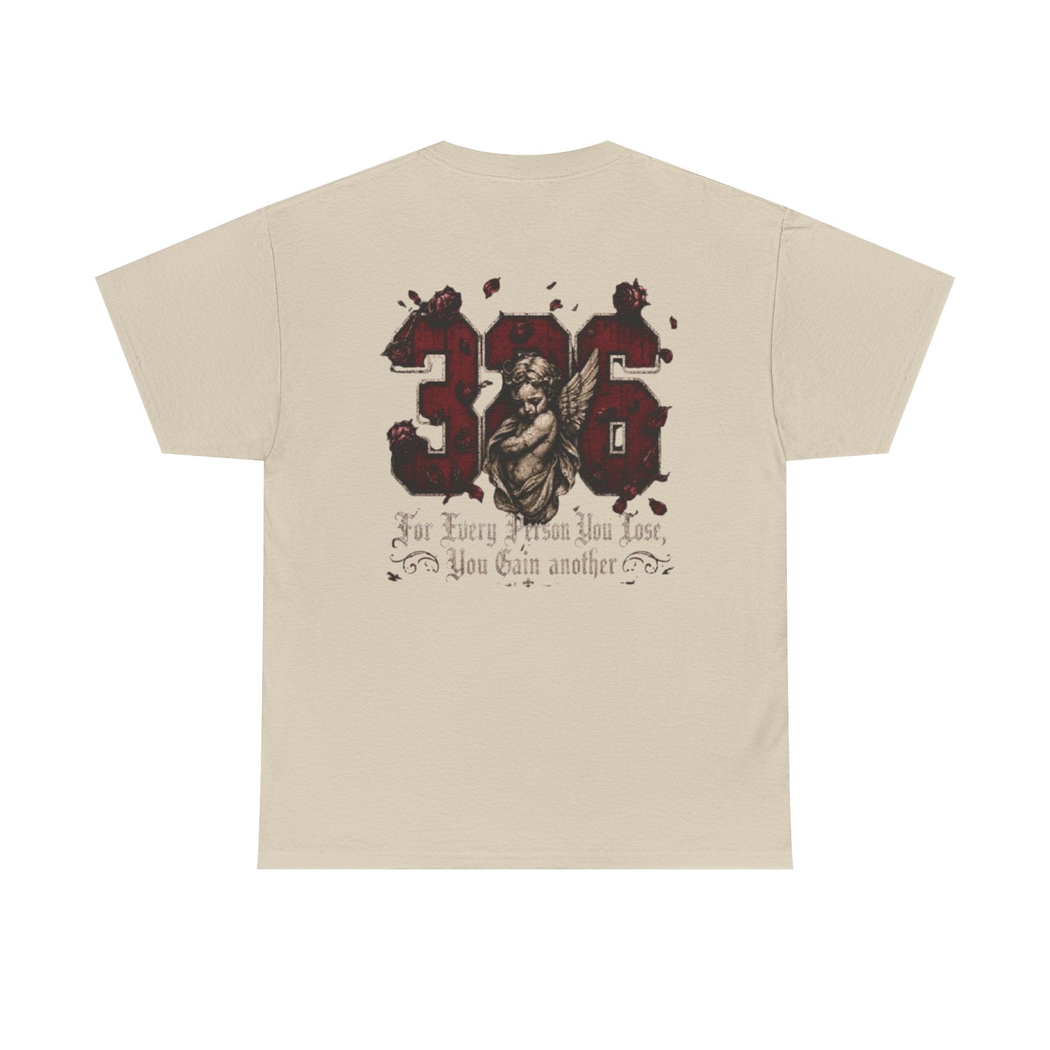 'creamson & Bone' 326 Angel Graphic Tee — 'For Every Person You Lose, You Gain Another' Vintage Streetwear