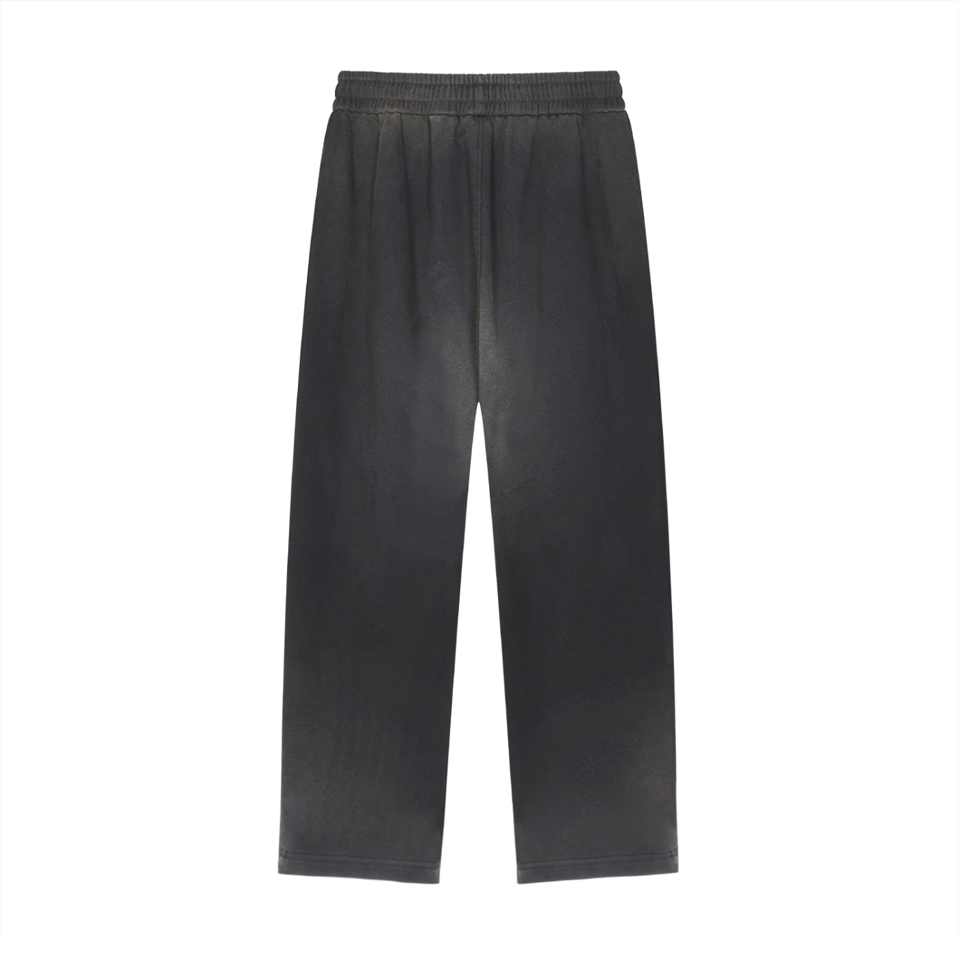 'Sky Blue' Sun Fade Raw Edge Straight-Leg Sweatpants