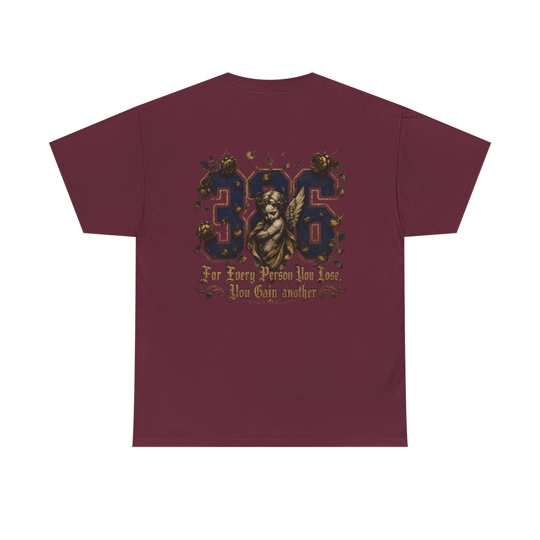 'Golden State 326' Angel Graphic Tee with Vintage Cherub & Script