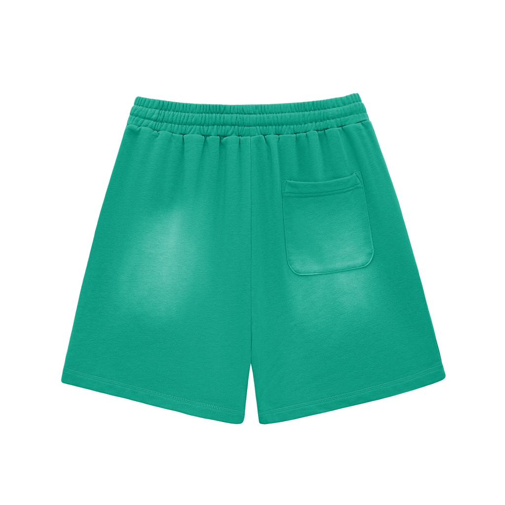 '326 ' Sun Fade Raw Edge Cotton Shorts