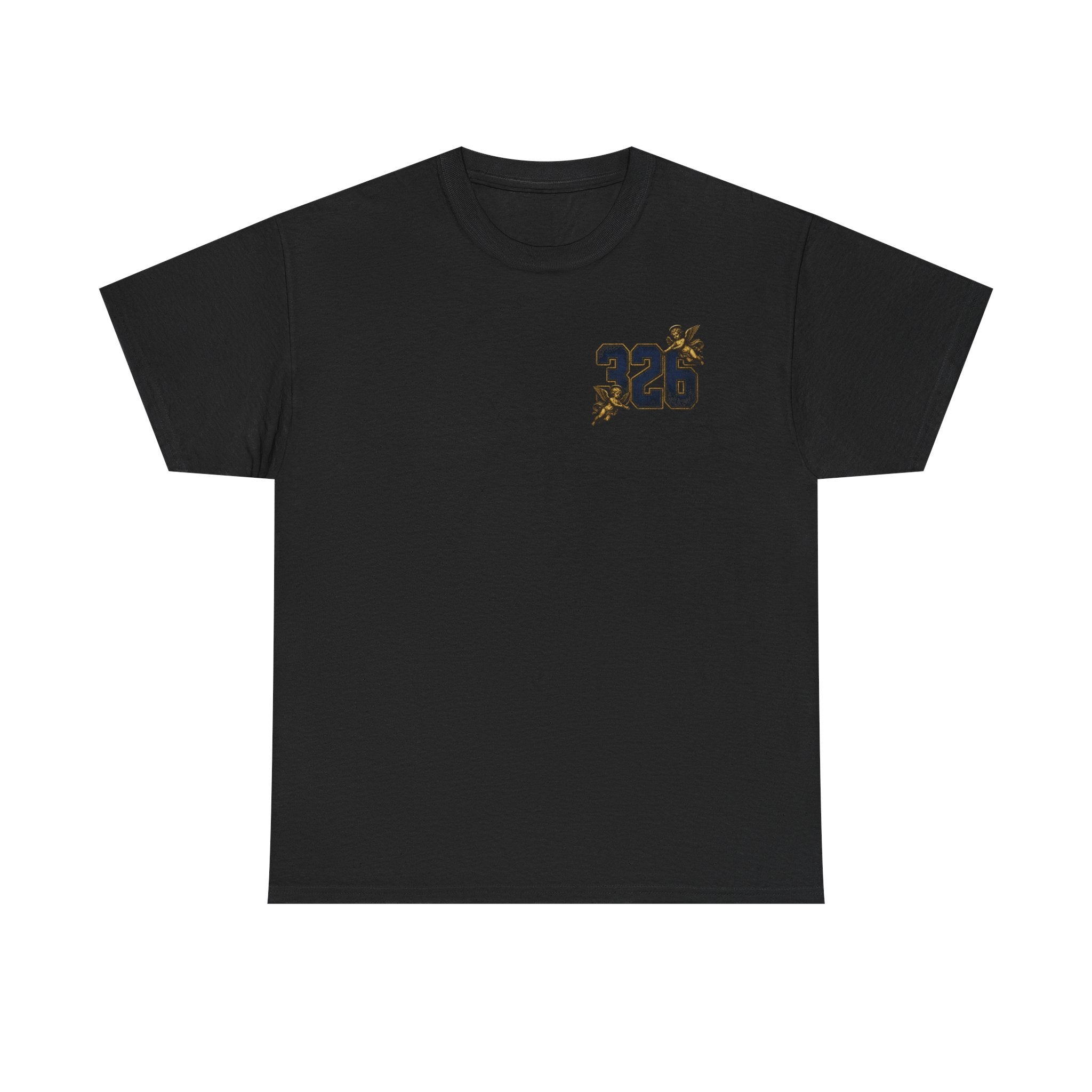 'Golden State 326' Angel Graphic Tee with Vintage Cherub & Script