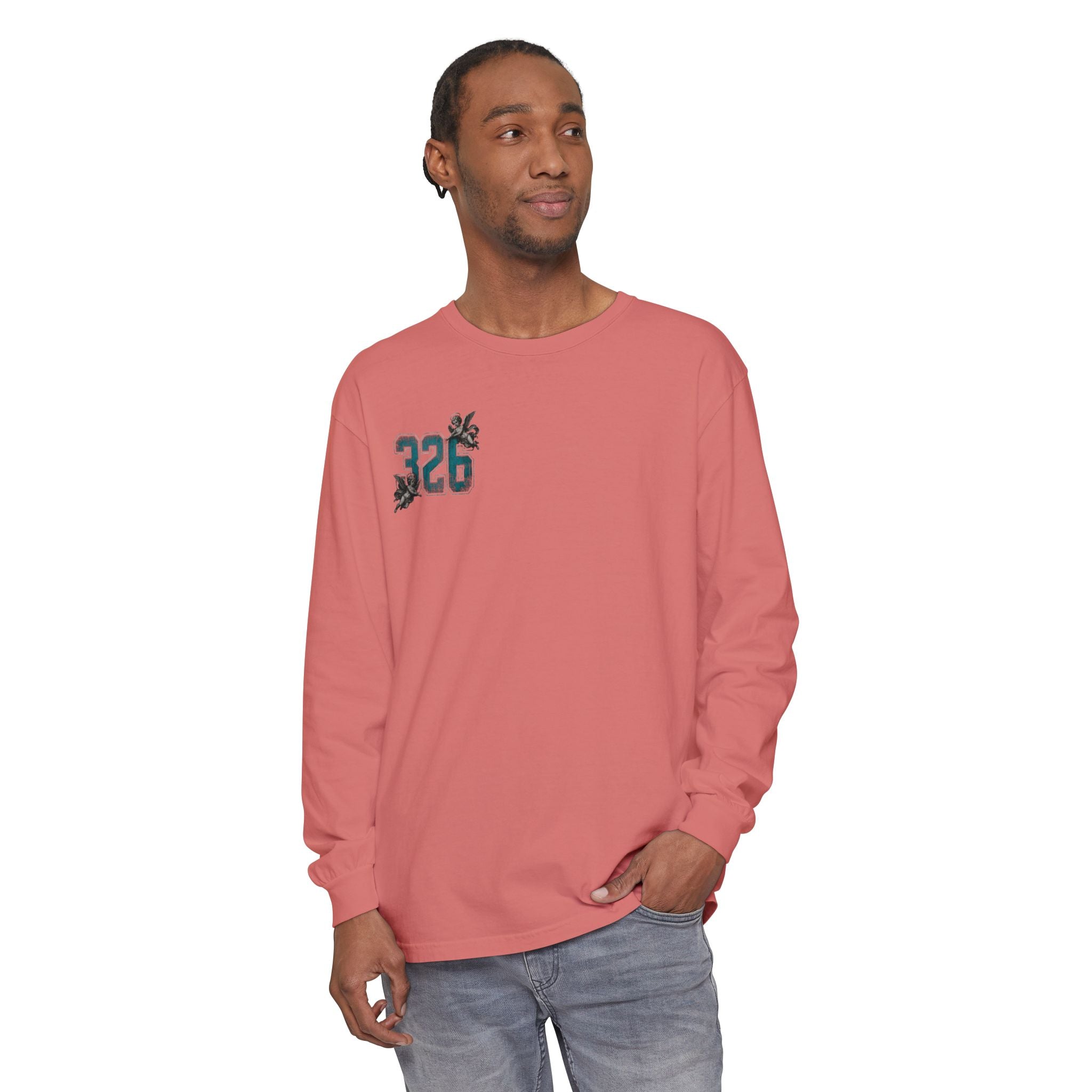 'Blue ivy 326' Angel Graphic Long Sleeve Tee — "The Least Regrets You Live, The Less Another Dies"