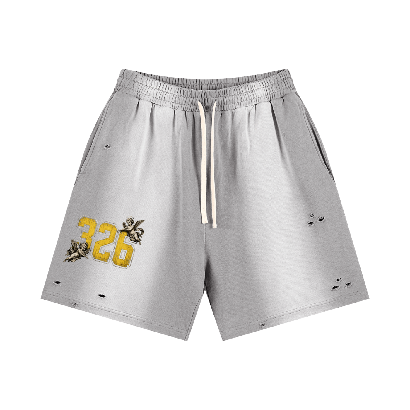 'Bumble 326' Sun Fade Distressed Shorts