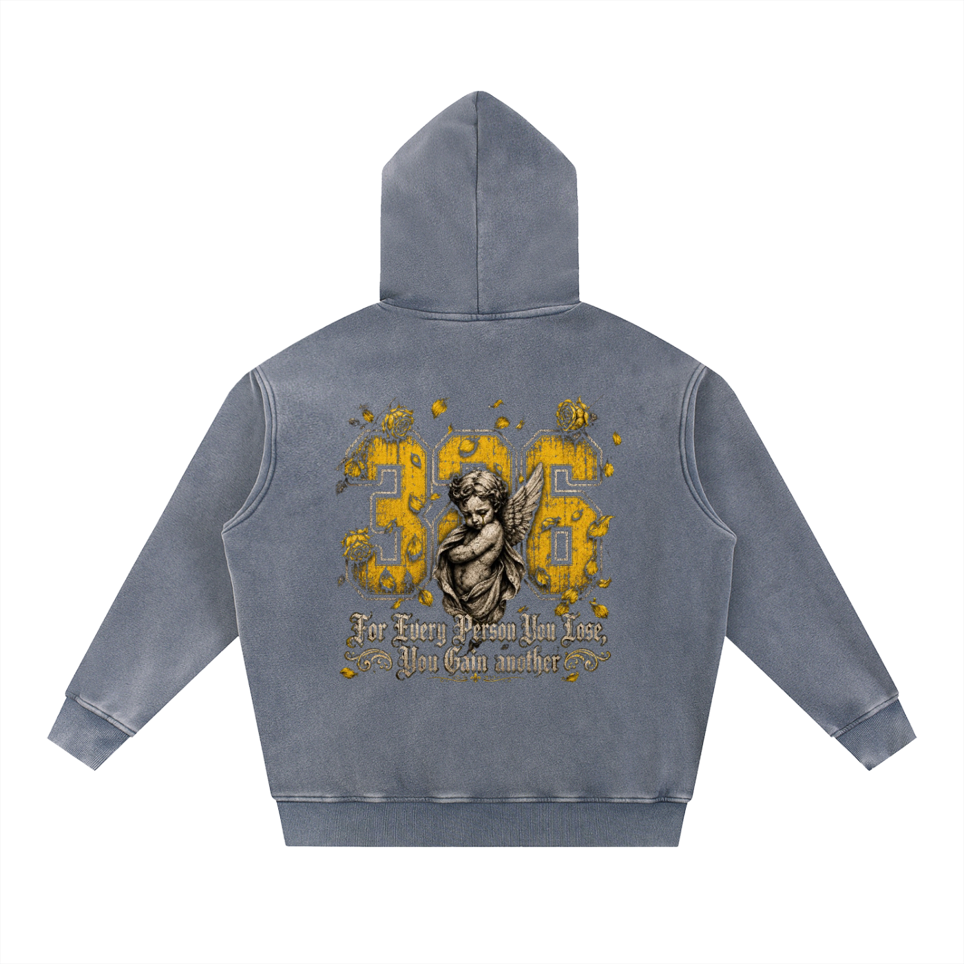 'Bumble 326' Snow Wash Fleece Oversize Hoodie