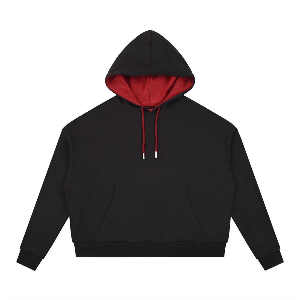 ' Creamson & Bone 326' Contrast Drawstring Hoodie