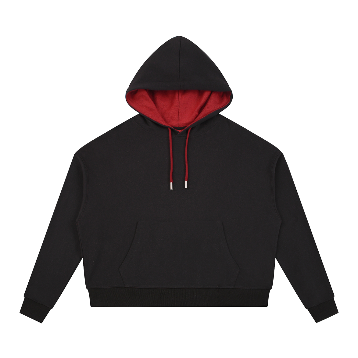 ' Creamson & Bone 326' Contrast Drawstring Hoodie
