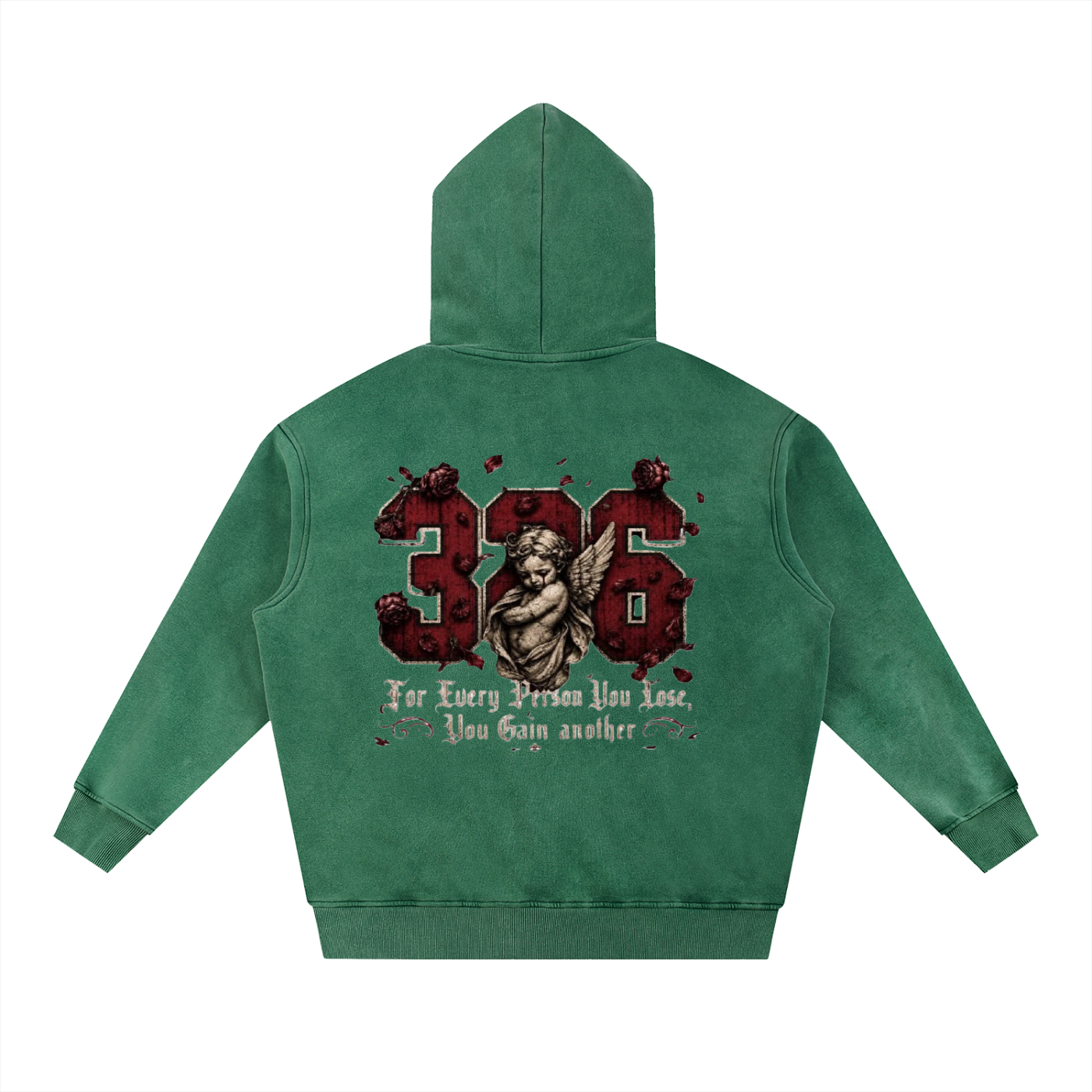 ' Creamson & Bone 326' Snow Wash Fleece Oversize Hoodie