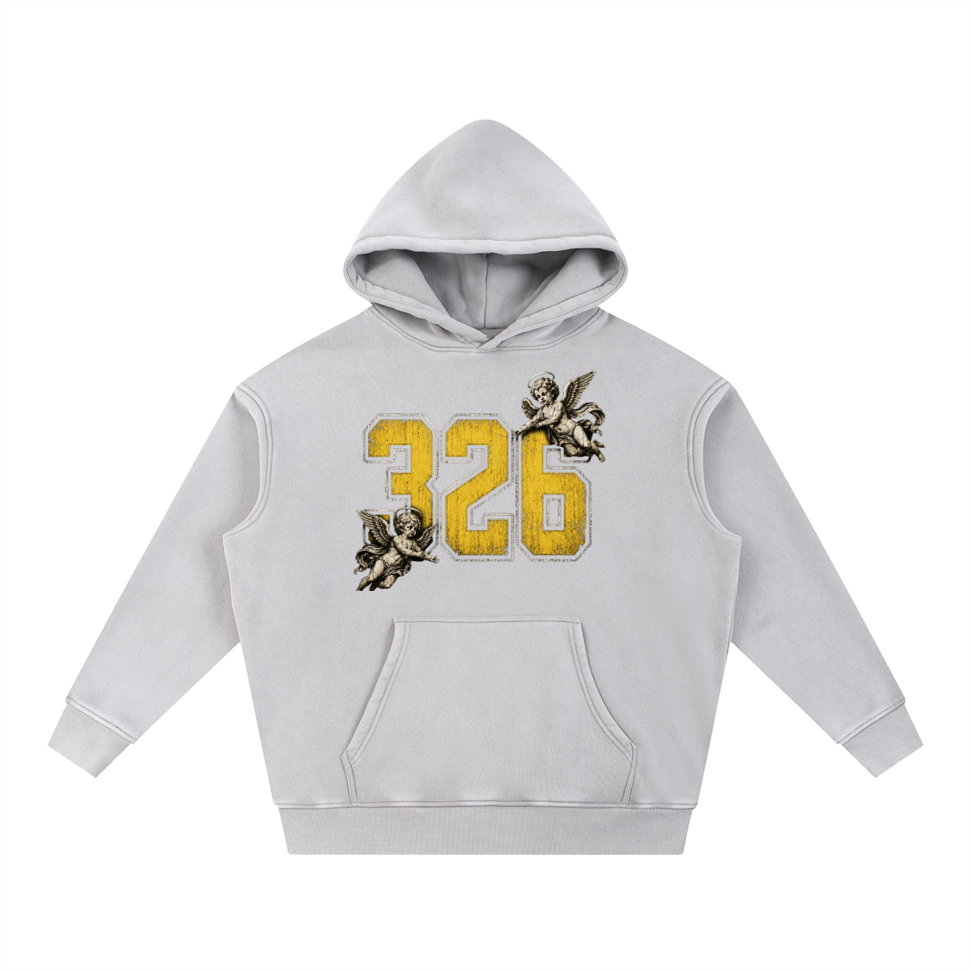 'Bumble 326' Snow Wash Fleece Oversize Hoodie