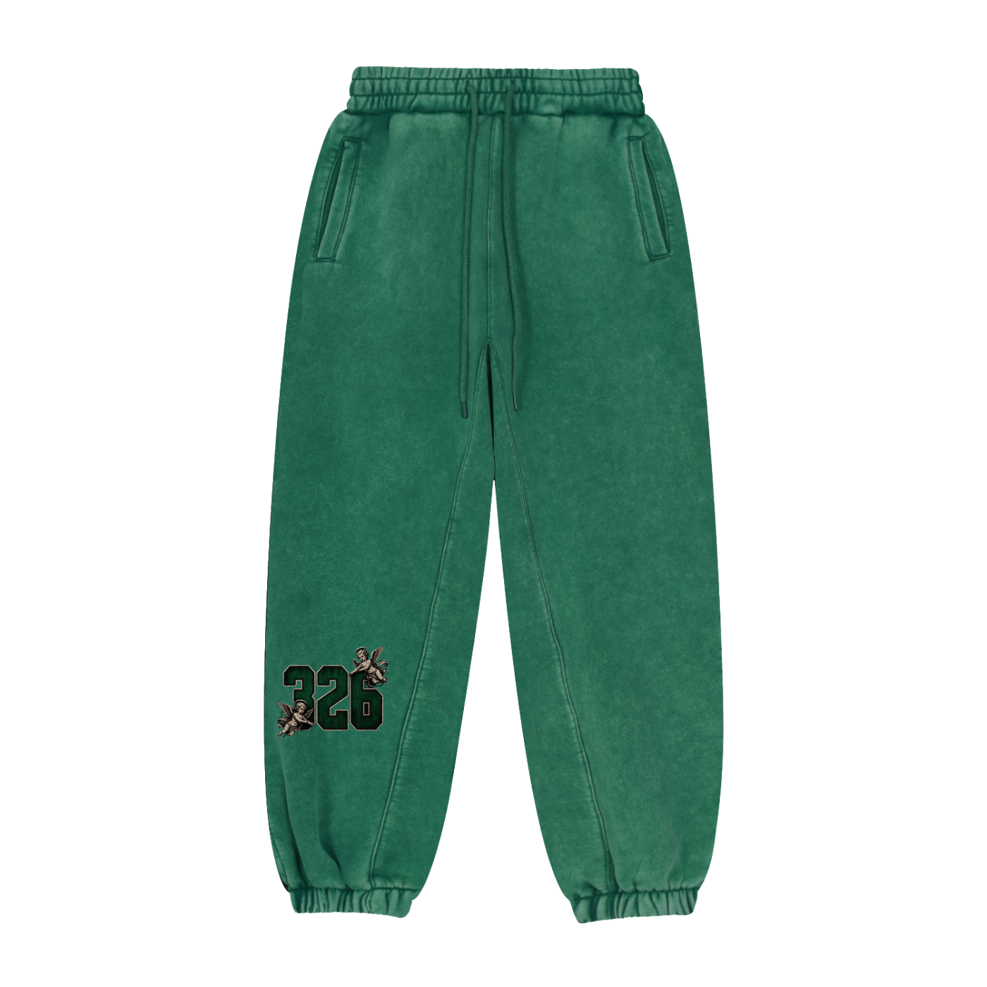 'Emerald Green' Fleeced Jogger Sweatpants