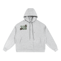 'Mint 326' Boxy Button Placket Hoodie