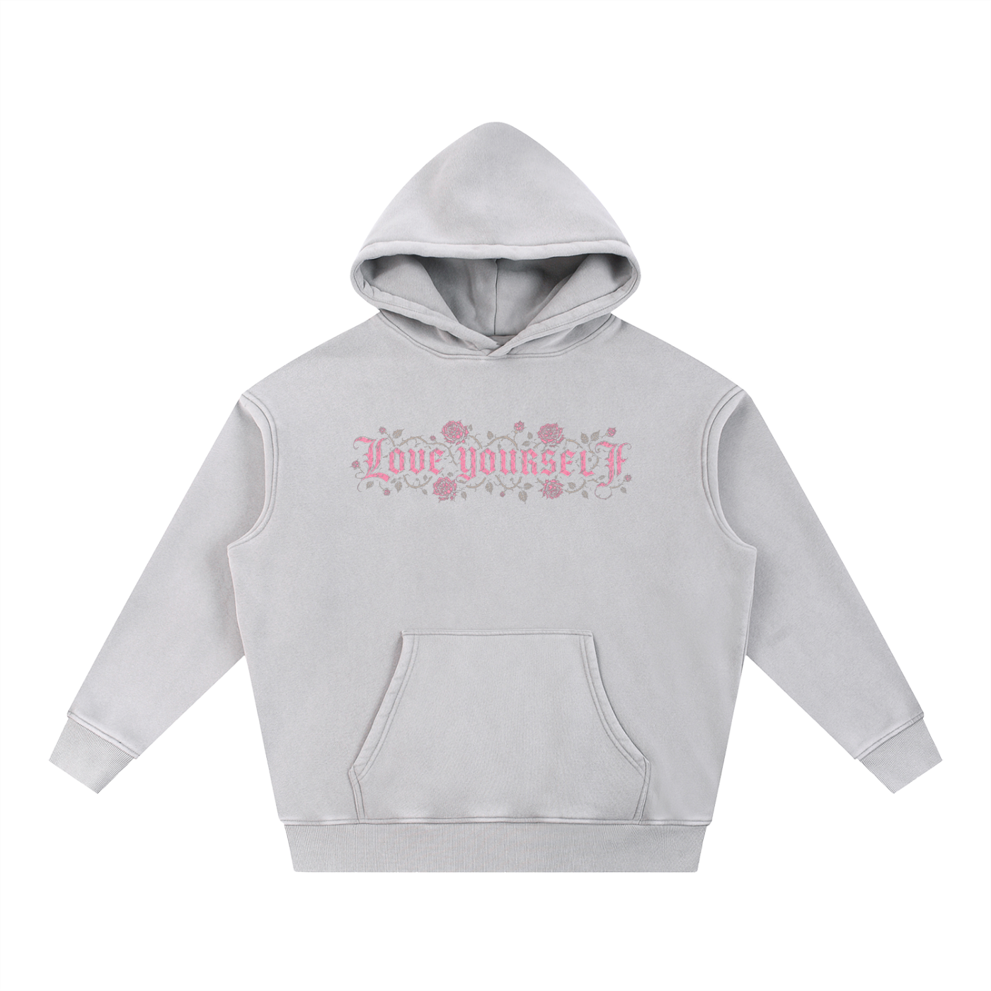 'Pretty In Pink' Snow Wash Fleece Oversize Hoodie
