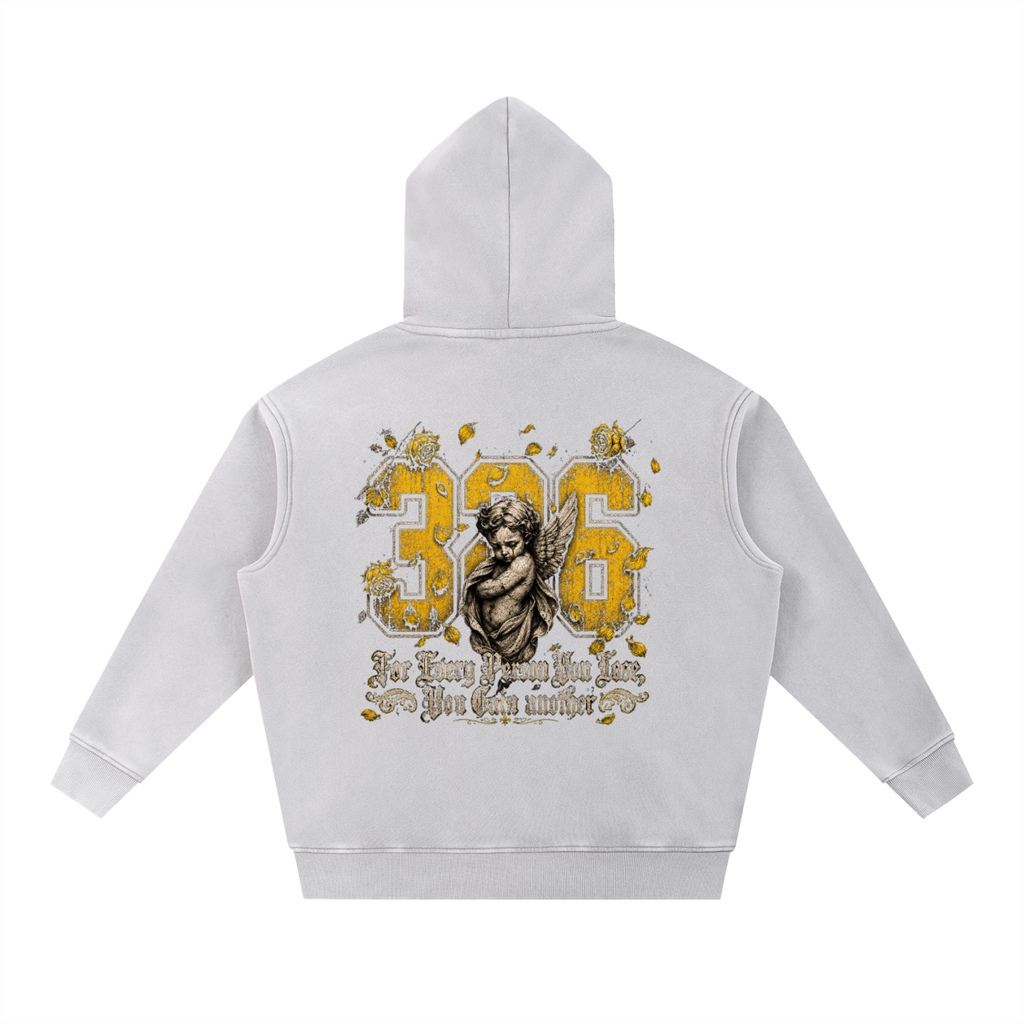 'Bumble 326' Snow Wash Fleece Oversize Hoodie