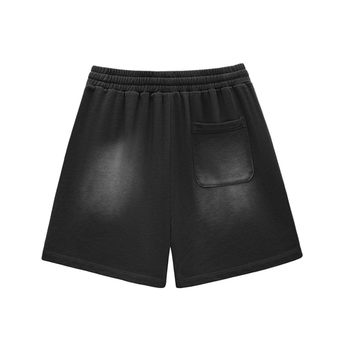 '326 ' Sun Fade Raw Edge Cotton Shorts