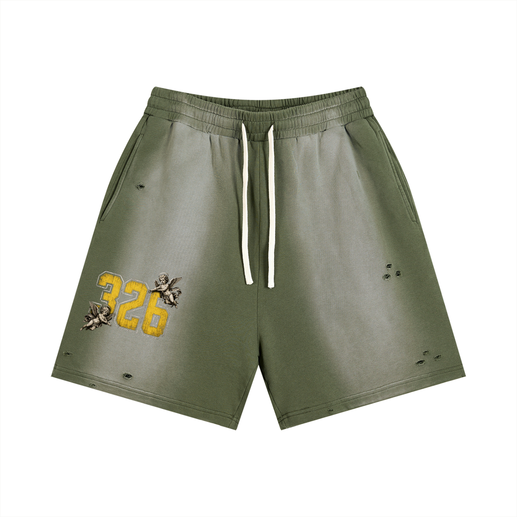 'Bumble 326' Sun Fade Distressed Shorts