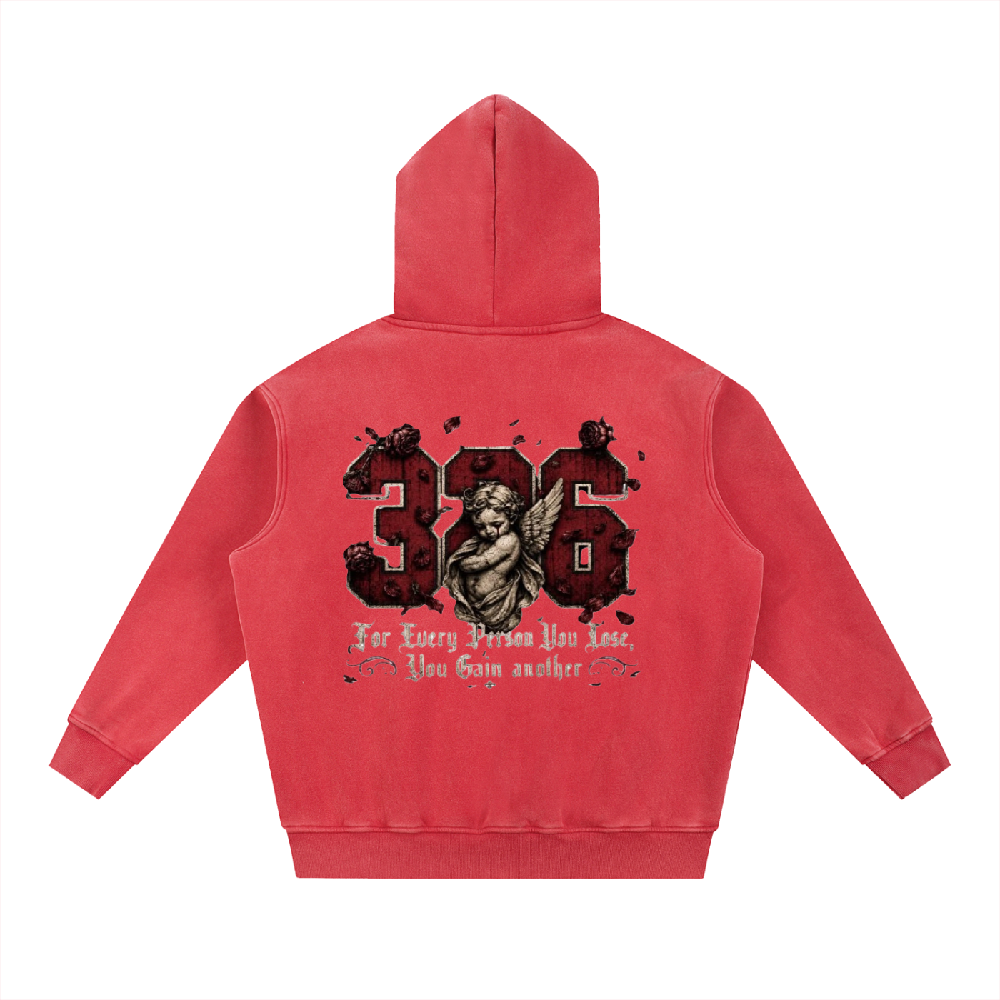 ' Creamson & Bone 326' Snow Wash Fleece Oversize Hoodie