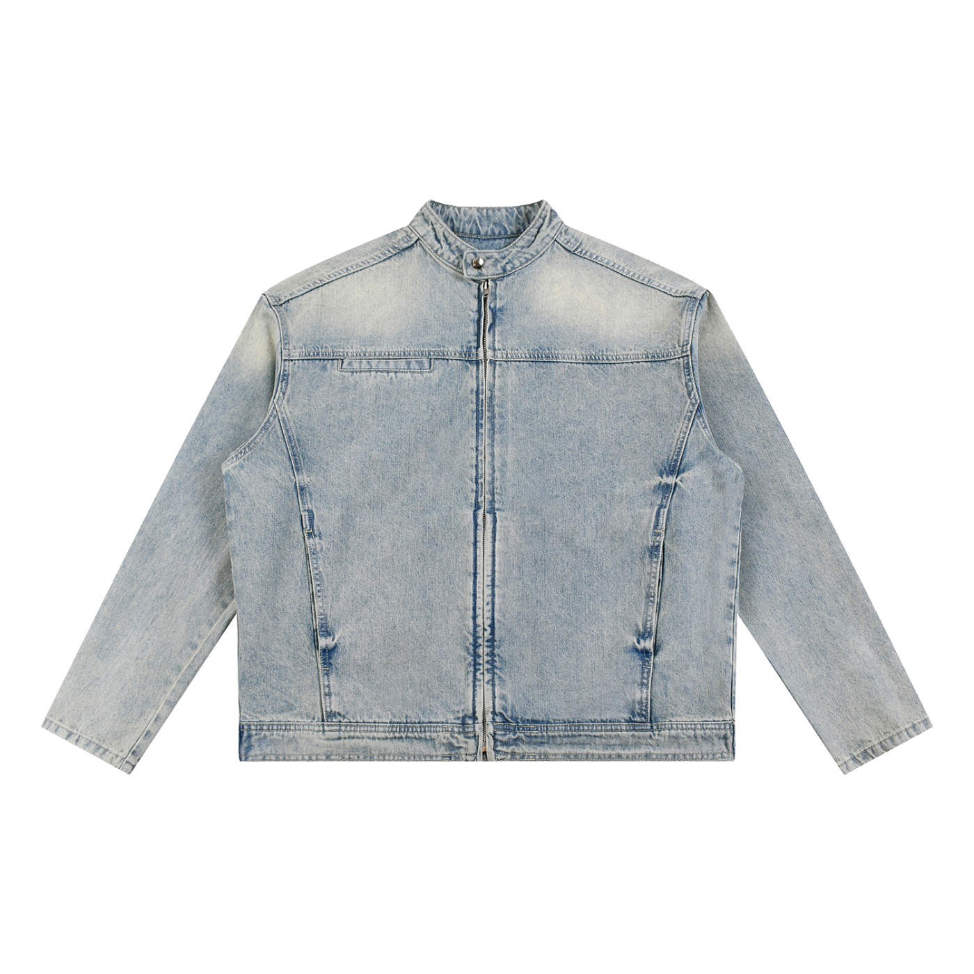 'Emerald 326' Vintage Wash Zip Denim Jacket